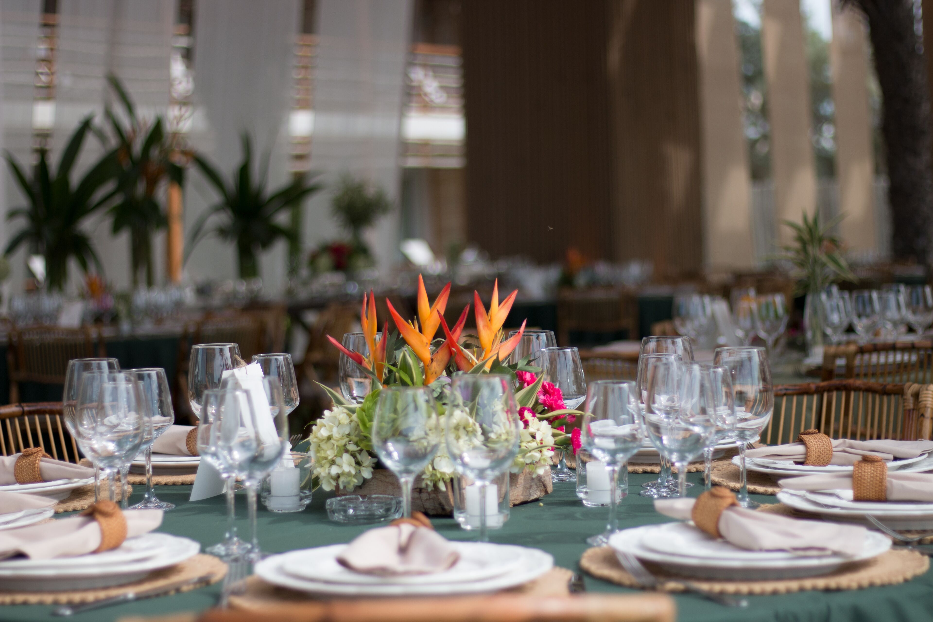 outdoor banquet area