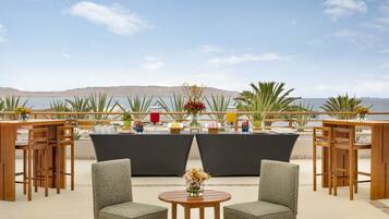 Outdoor banquet area