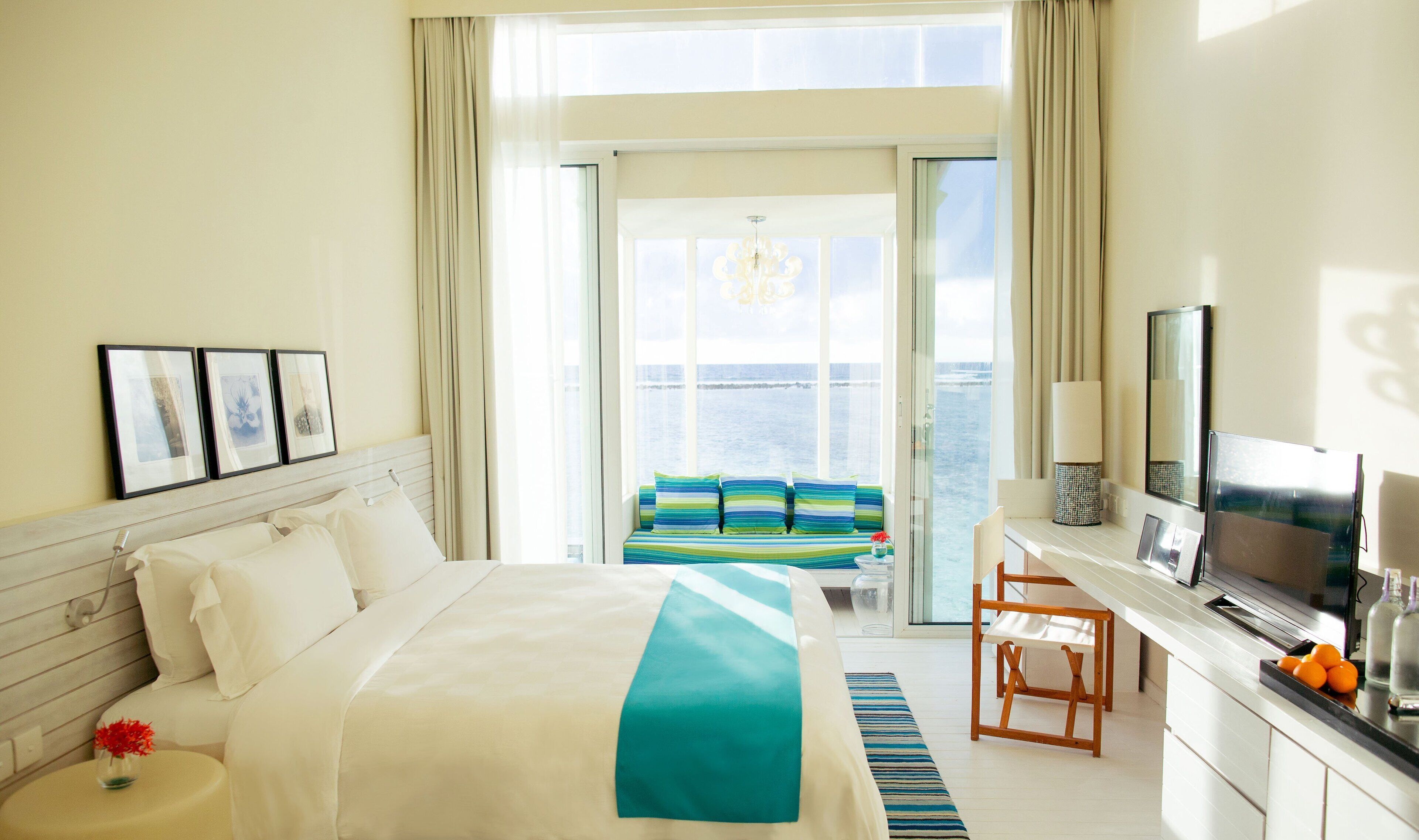 Βίλα, 2 Υπνοδωμάτια, Θέα στη Θάλασσα, Πάνω από το Νερό | Κλινοσκεπάσματα υψηλής ποιότητας, πουπουλένια παπλώματα 