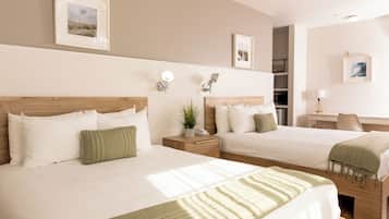 Quarto casal luxo, 2 camas Queen | 1 quarto, cofres nos quartos, individualmente mobiliados, escrivaninha