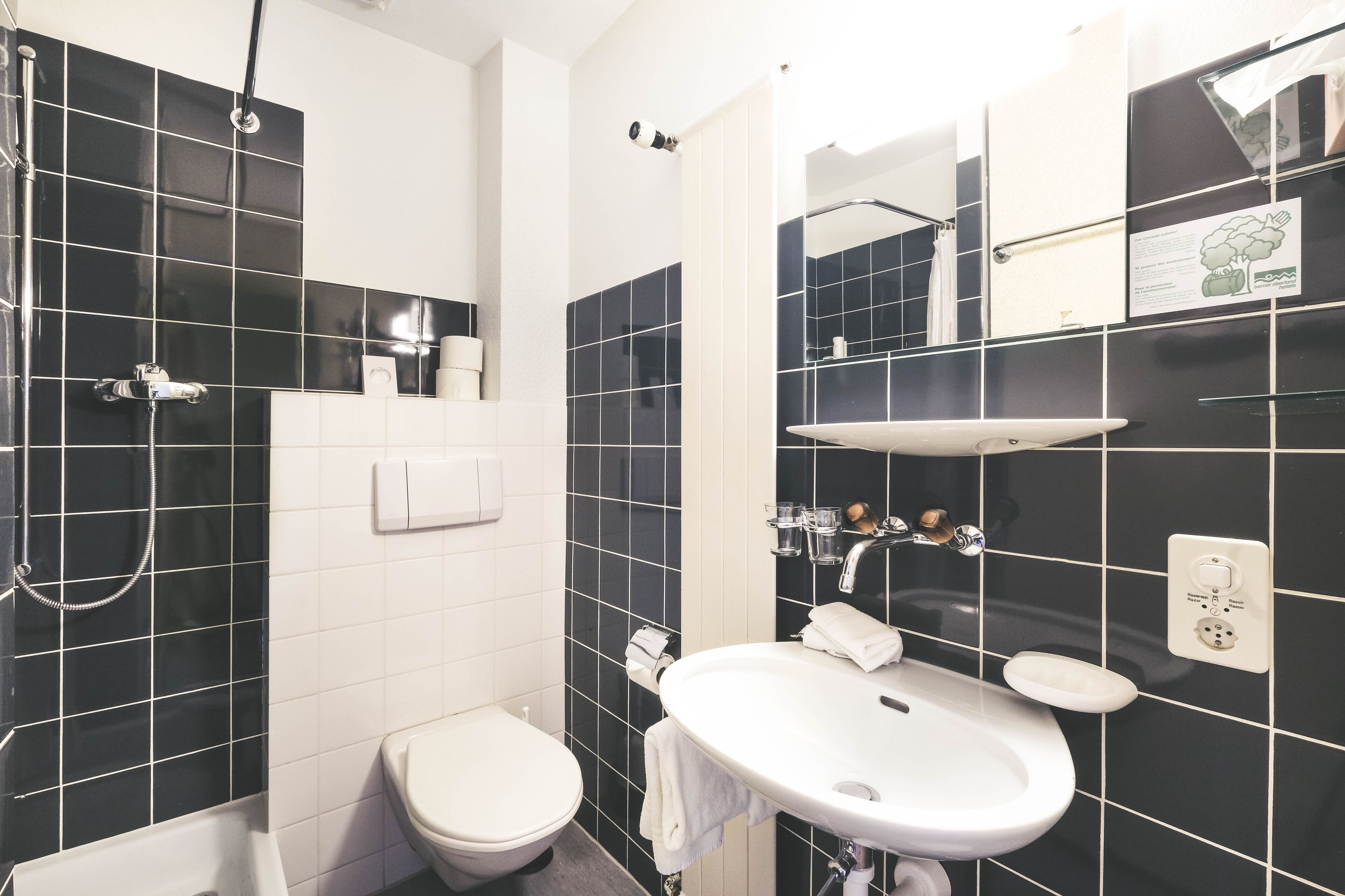 economy double room | bathroom | hair dryer, towels