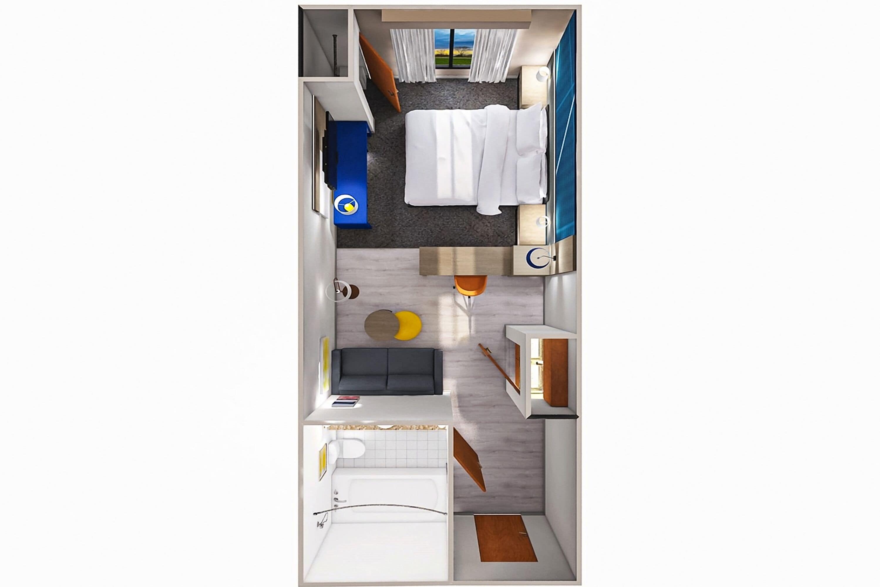 suite, non smoking, pool view | floor plan