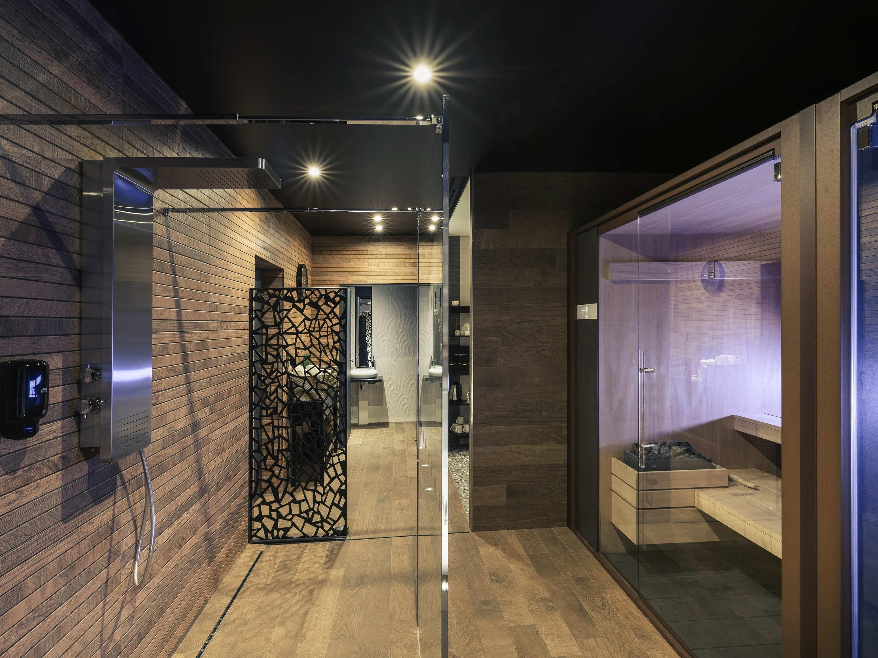 sauna, steam room
