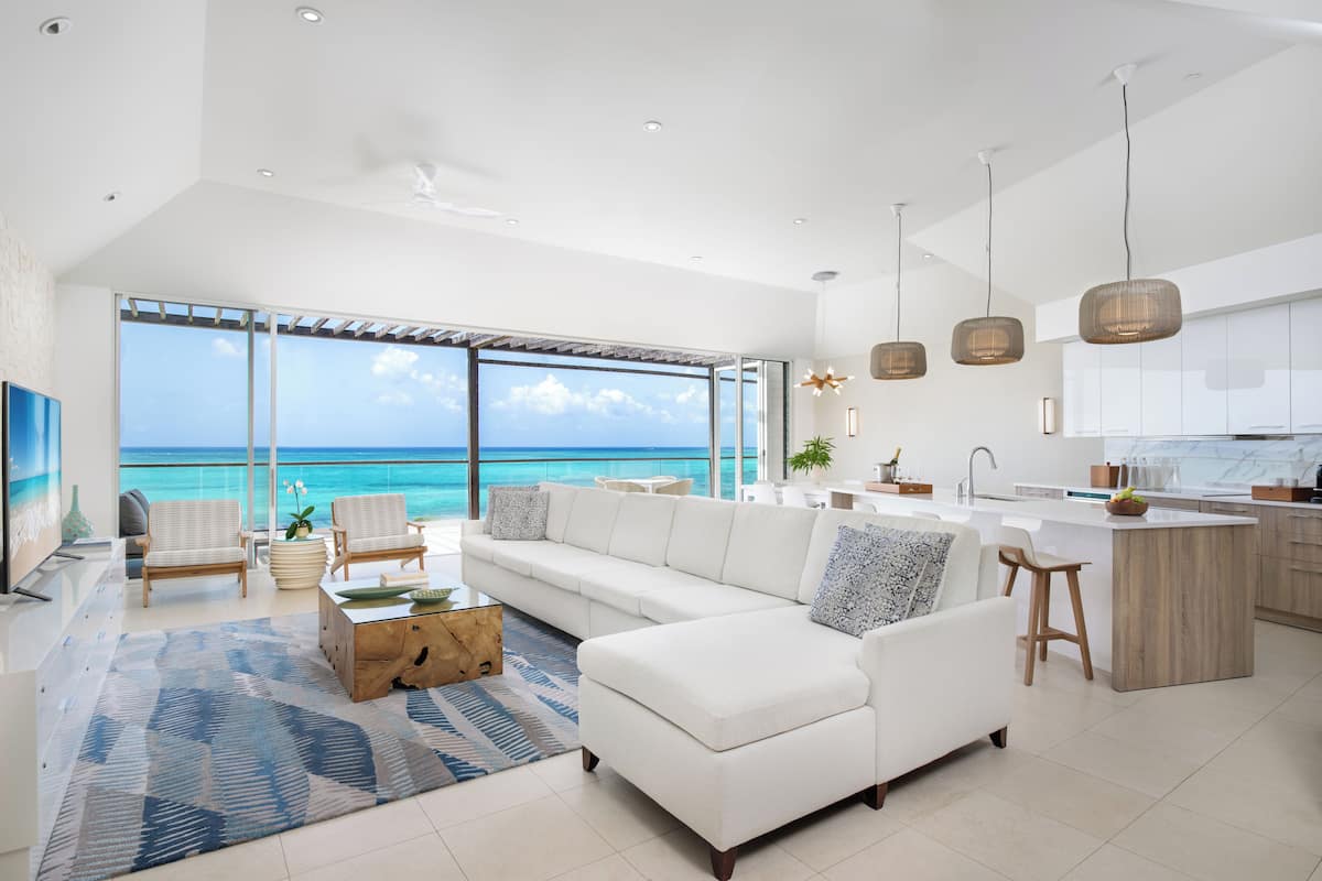 Penthouse, 1 slaapkamer (Suite) | Italiaanse Frette-lakens, luxe beddengoed, een kluis op de kamer
