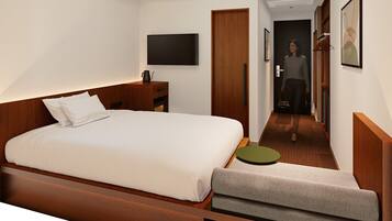 Comfort Double Room | Down comforters, desk, blackout drapes, free WiFi