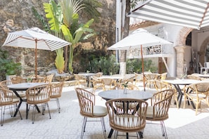 Outdoor banquet area