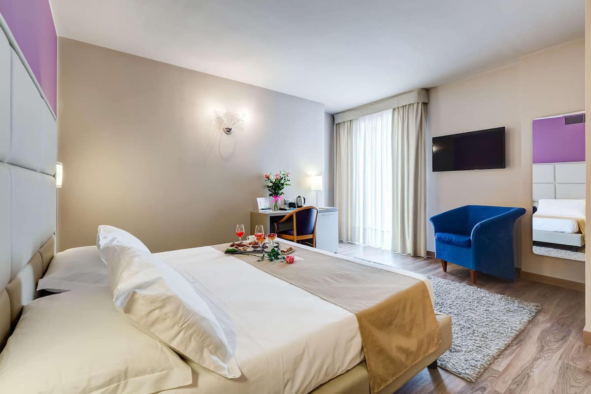 Literie de qualité supérieure, couette en duvet d'oie, minibar