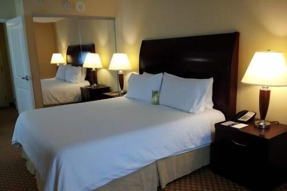 Premium bedding, desk, iron/ironing board, free cots/infant beds