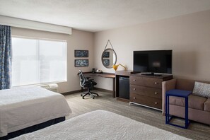 Studio Suite (2 Queen Beds with Sofa bed) | In-room safe, desk, laptop workspace, blackout curtains