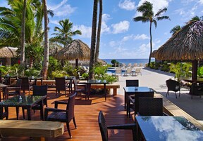 Breakfast, lunch served; local and international cuisine, pool views 