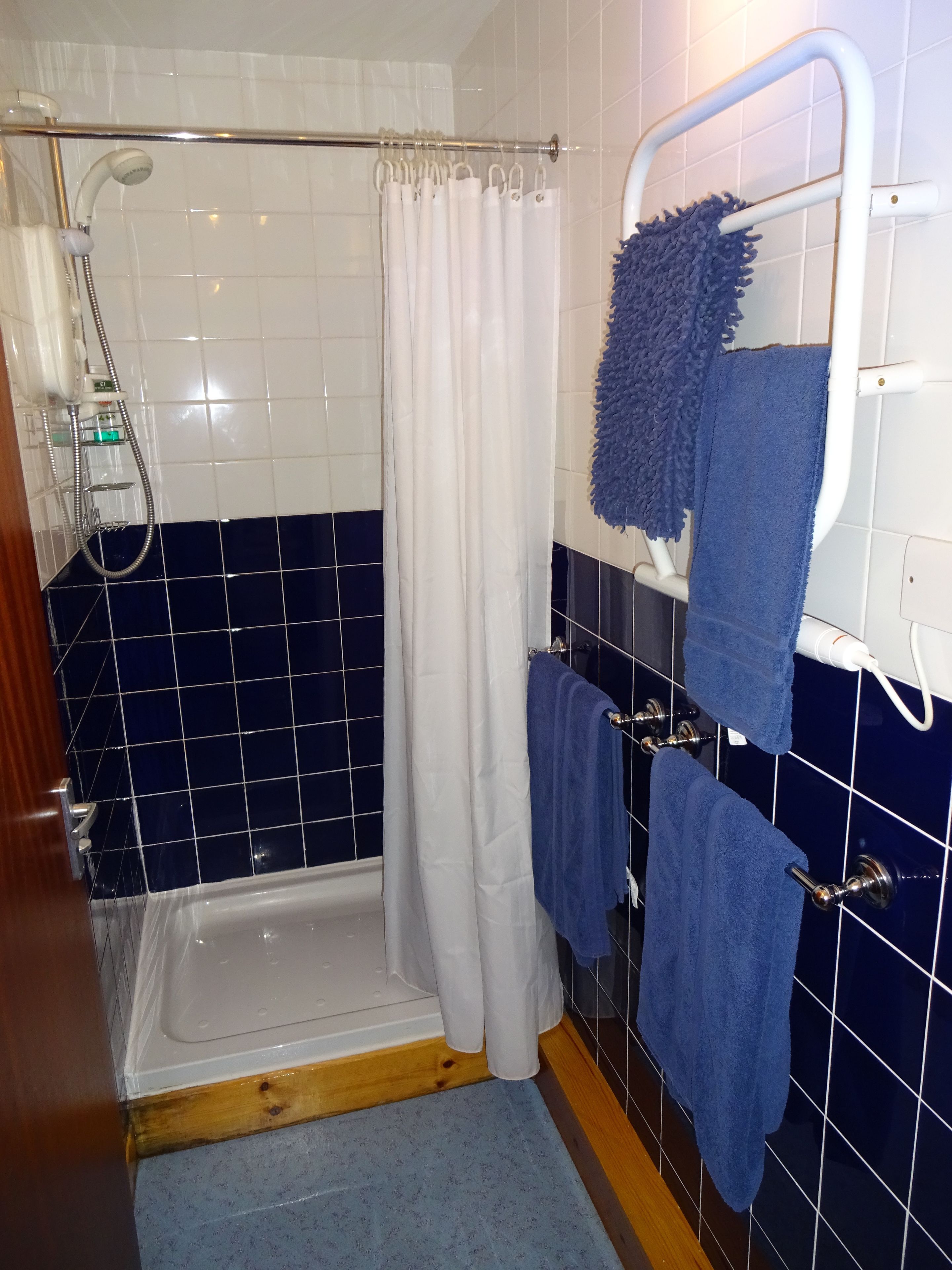 shower, free toiletries, hair dryer, bidet