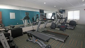 A gym with treadmills, elliptical machines, and weight equipment. - Holiday Inn Express Troutville by IHG (Troutville)