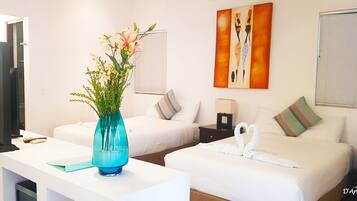 Premium bedding, down duvets, in-room safe, individually decorated