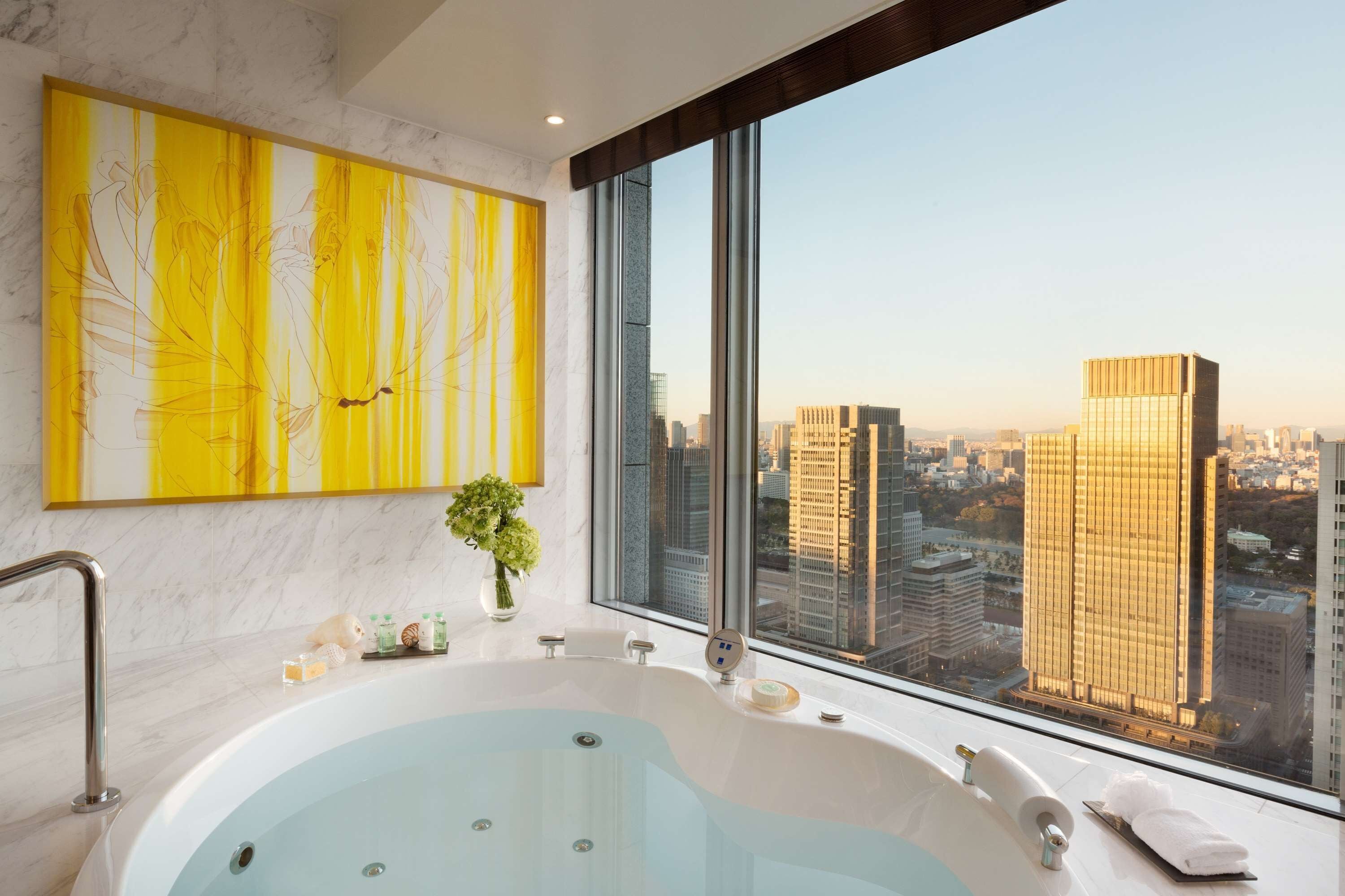 presidential suite | bathroom | combined shower/bathtub, designer toiletries, hair dryer, bathrobes