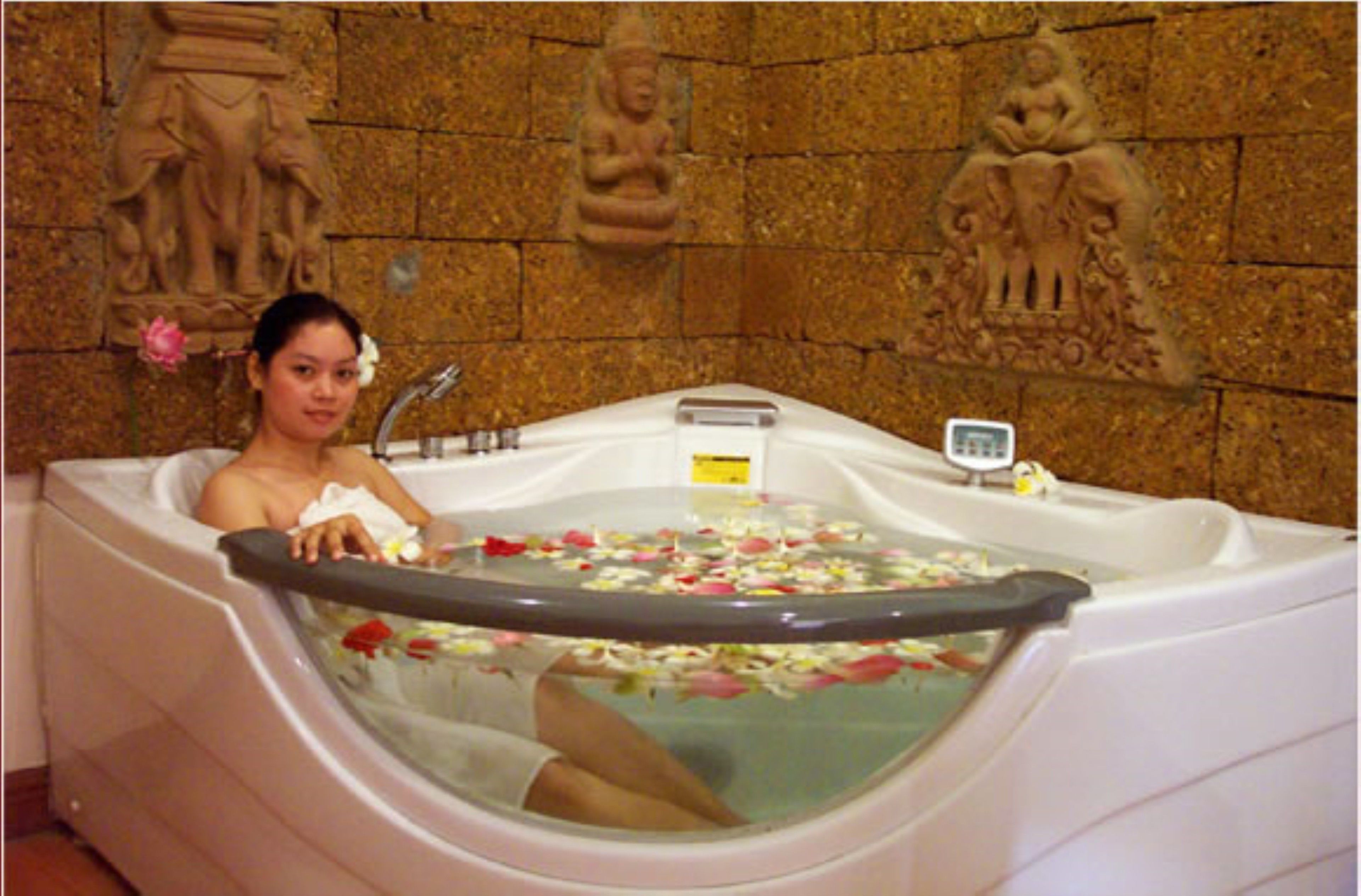 Sauna, hot tub, body treatments, facials, massage/treatment rooms