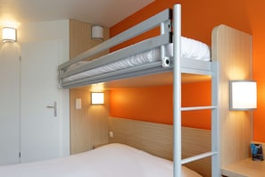 1 bedroom, desk, laptop workspace, blackout curtains