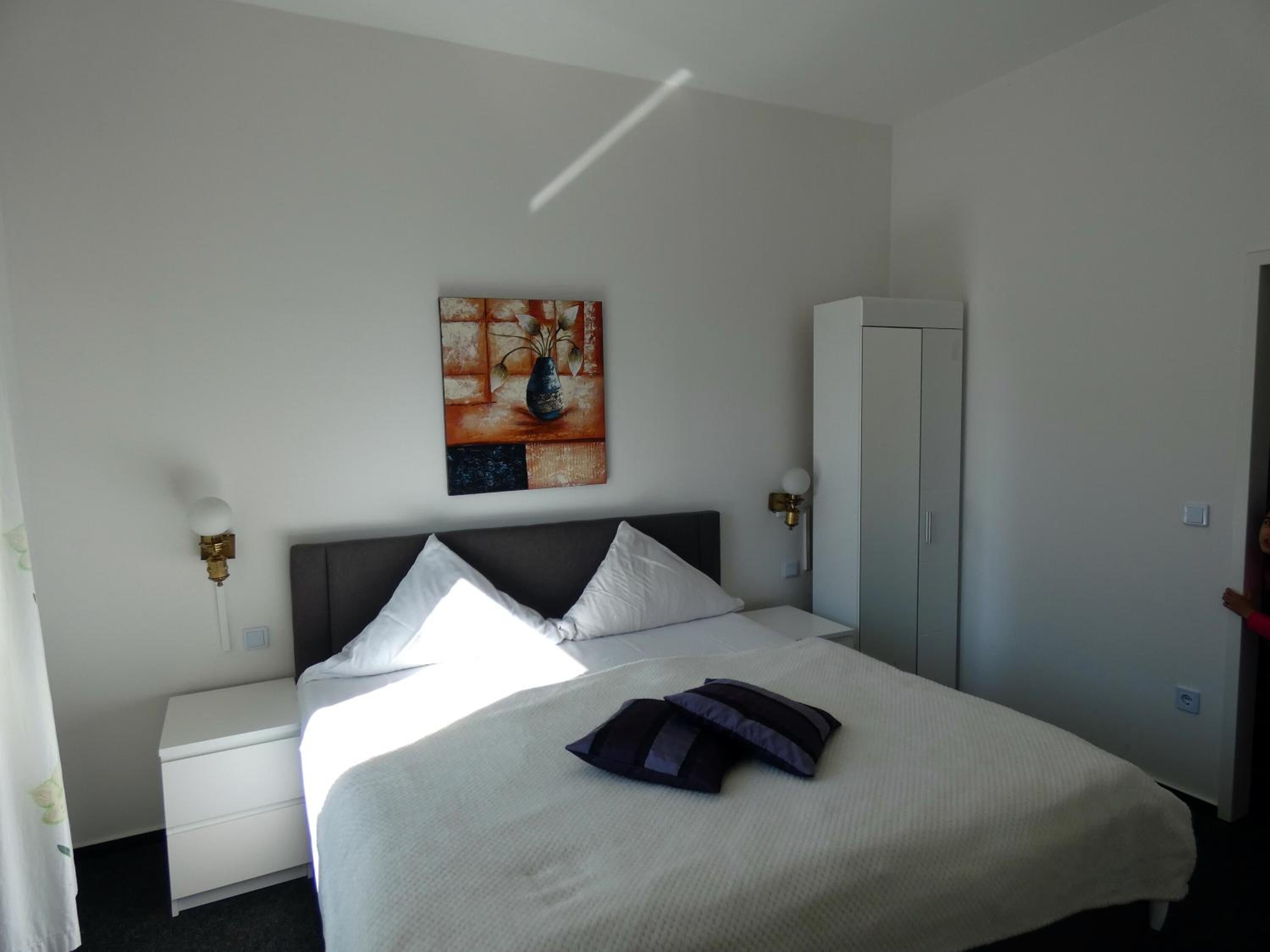 Desk, blackout curtains, iron/ironing board, free WiFi