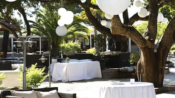 Outdoor wedding area