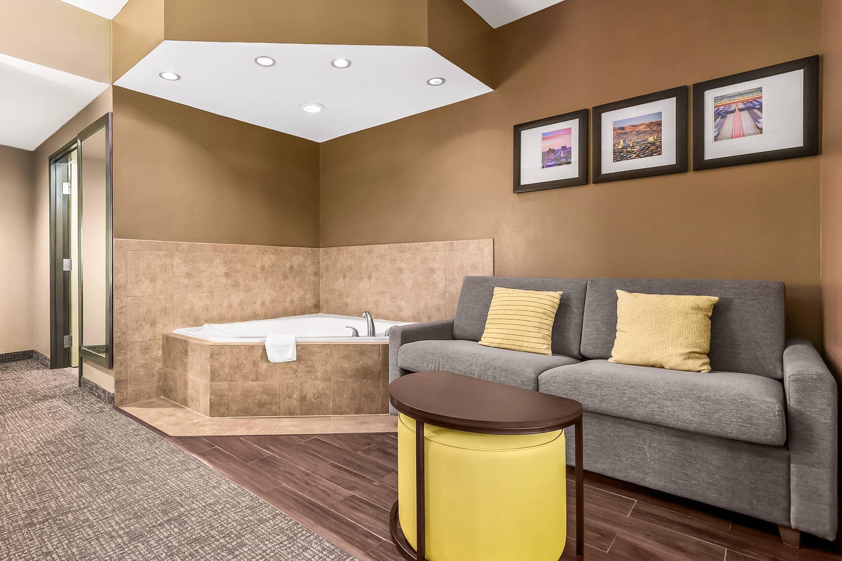 Suite, 1 King Bed, Accessible, Non Smoking | Desk, iron/ironing board, free cribs/infant beds, free WiFi