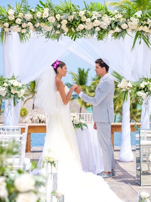 Outdoor wedding area