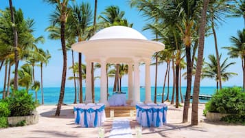 Outdoor wedding area