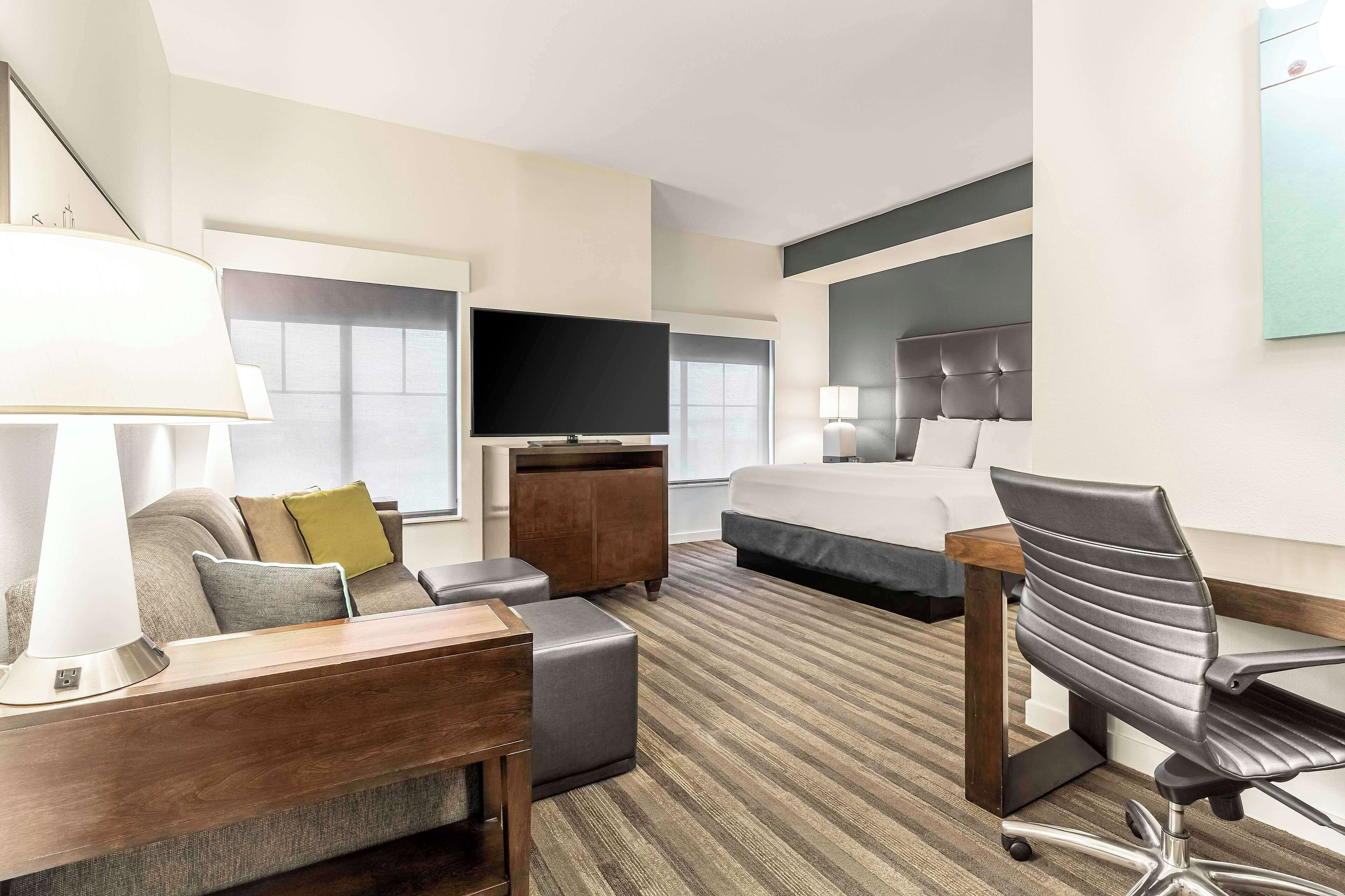 studio suite, 1 king bed with sofa bed, kitchenette | premium bedding, in-room safe, desk, laptop workspace