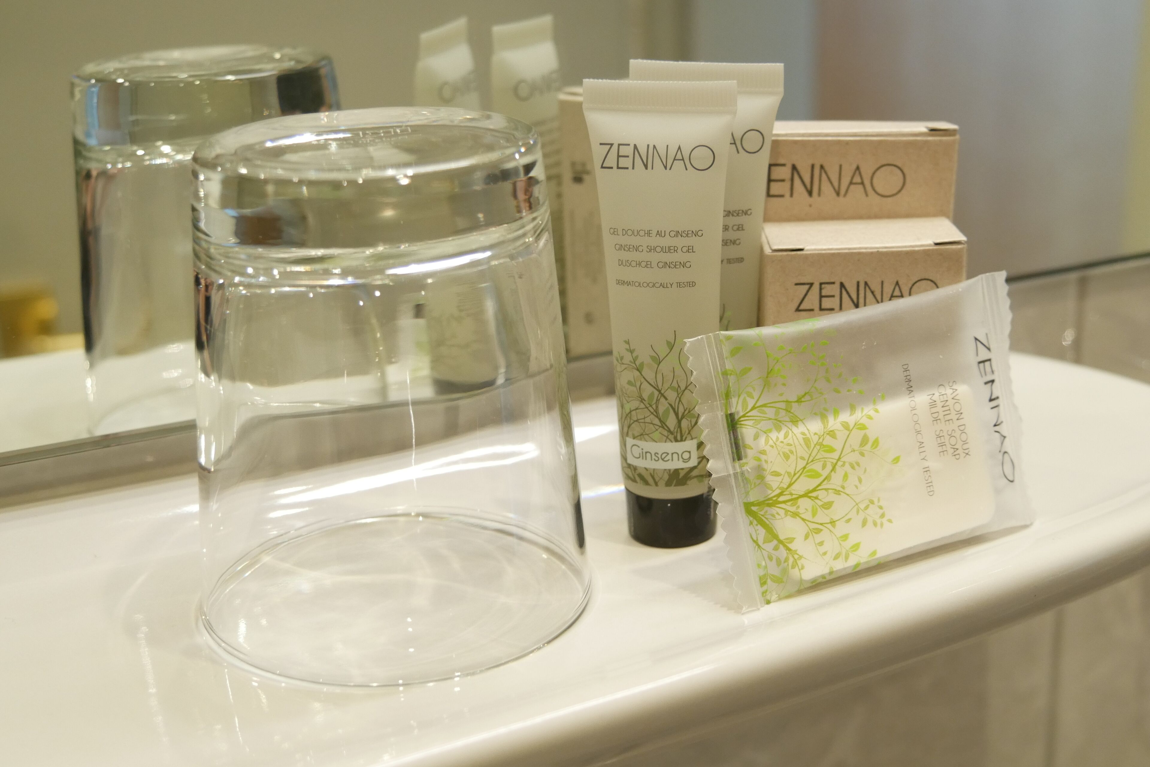 free toiletries, hair dryer, towels