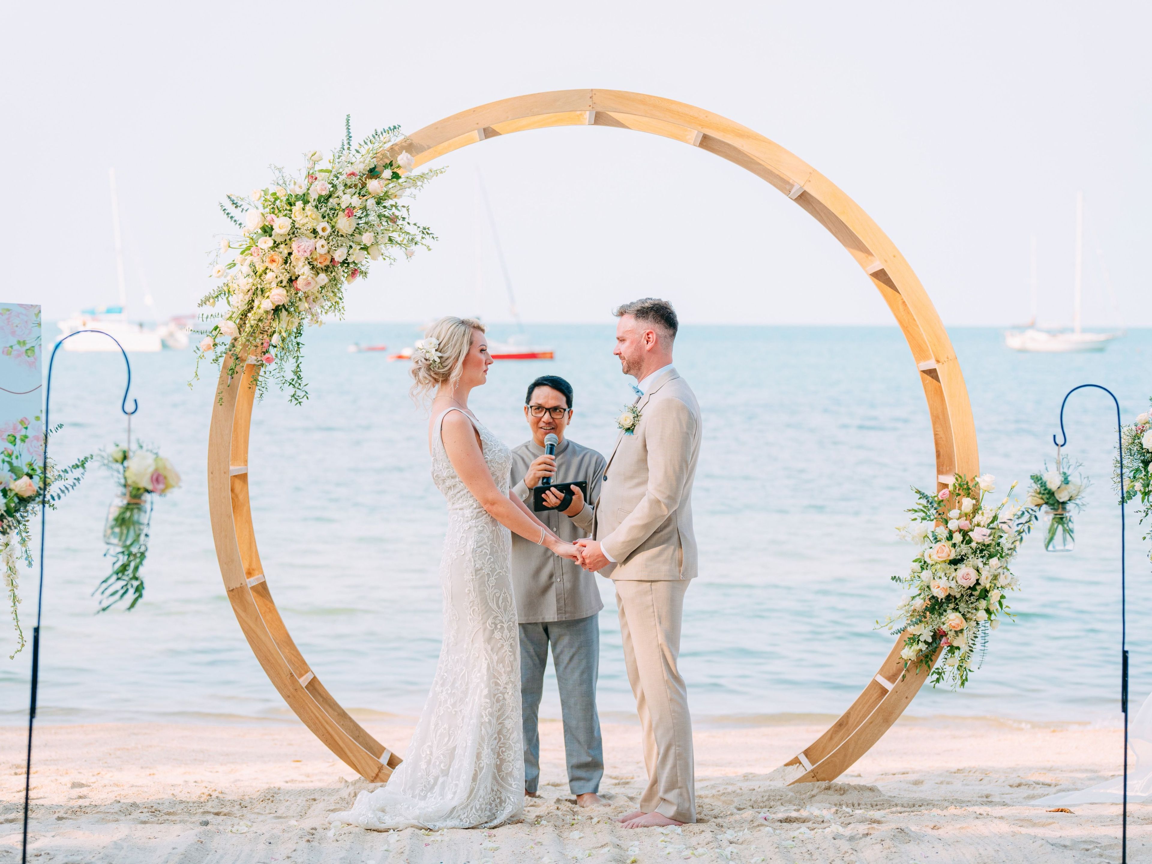 Outdoor wedding area