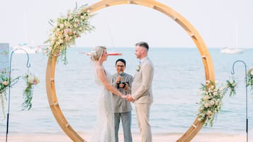 Outdoor wedding area