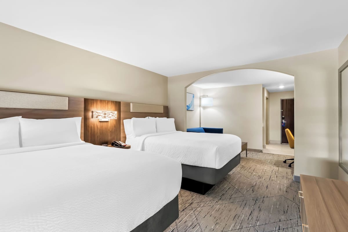 suite, 2 queen beds (additional living area) | 1 bedroom, egyptian cotton sheets, in-room safe, desk
