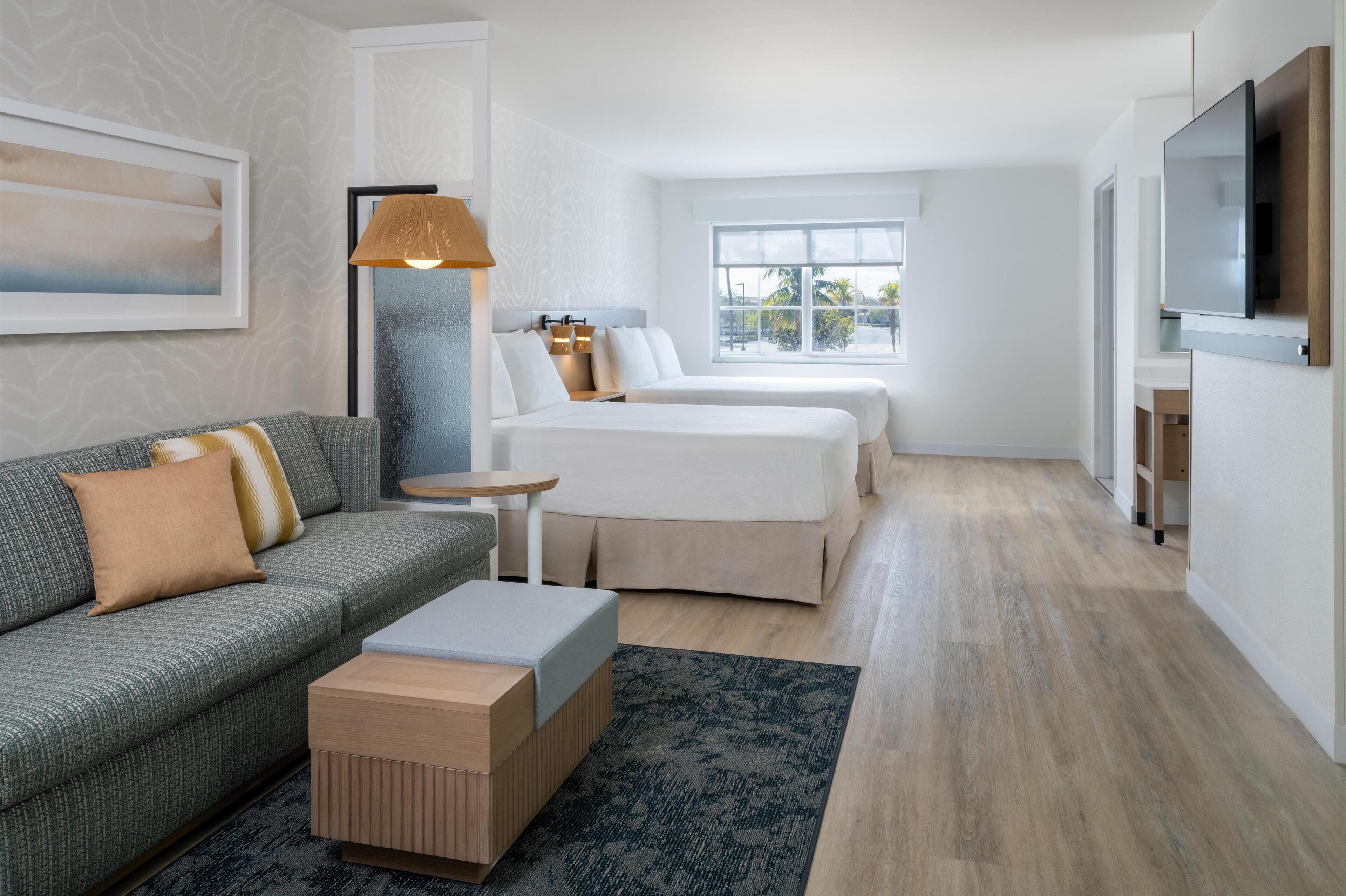 Premium bedding, pillowtop beds, in-room safe, desk