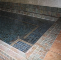Indoor spa tub