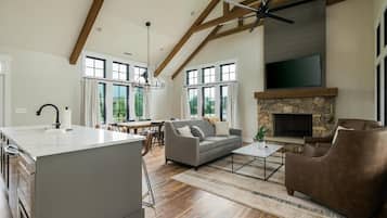 Cottage, 4 Bedrooms | Living area | TV
