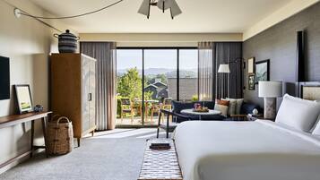 Sábanas italianas Frette, ropa de cama de alta calidad y minibar