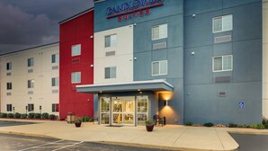 A hotel with a modern facade, featuring a prominent sign for Candlewood Suites. - Candlewood Suites Lexington by IHG (Lexington)