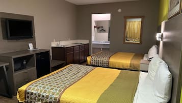 Deluxe Room, 2 Queen Beds, Non Smoking, Kitchenette | Desk, laptop workspace, blackout drapes, free WiFi