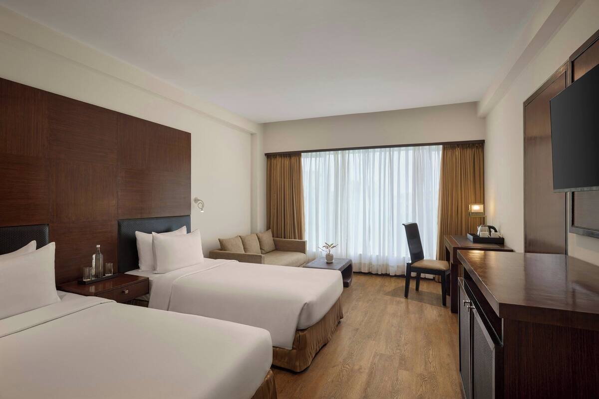 Premium kamer, 2 eenpersoonsbedden (View) | 4 slaapkamers, lakens van Egyptisch katoen, luxe beddengoed, een minibar