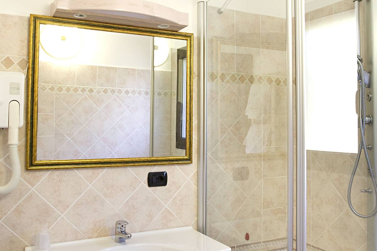 free toiletries, hair dryer, bidet, towels