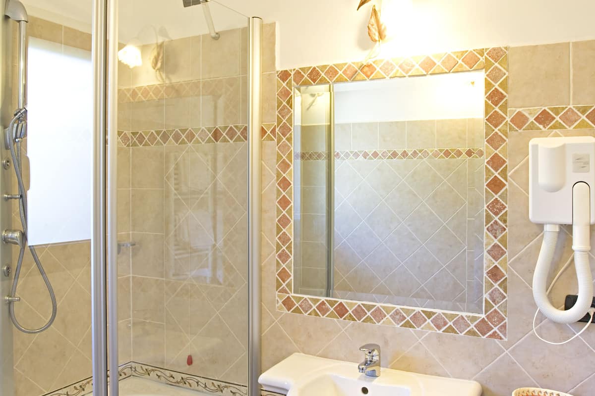 free toiletries, hair dryer, bidet, towels