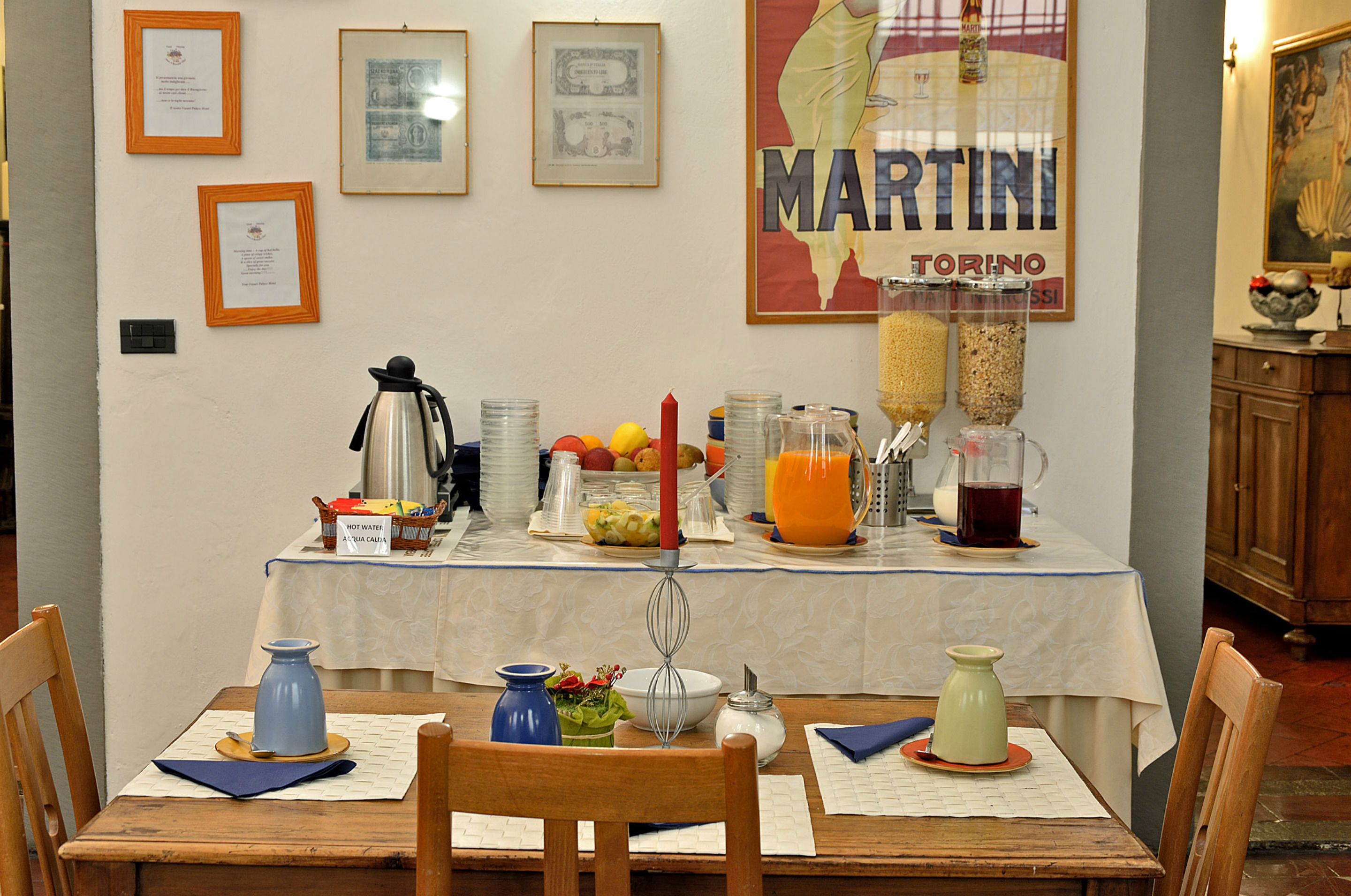 daily buffet breakfast (eur 8 per person)