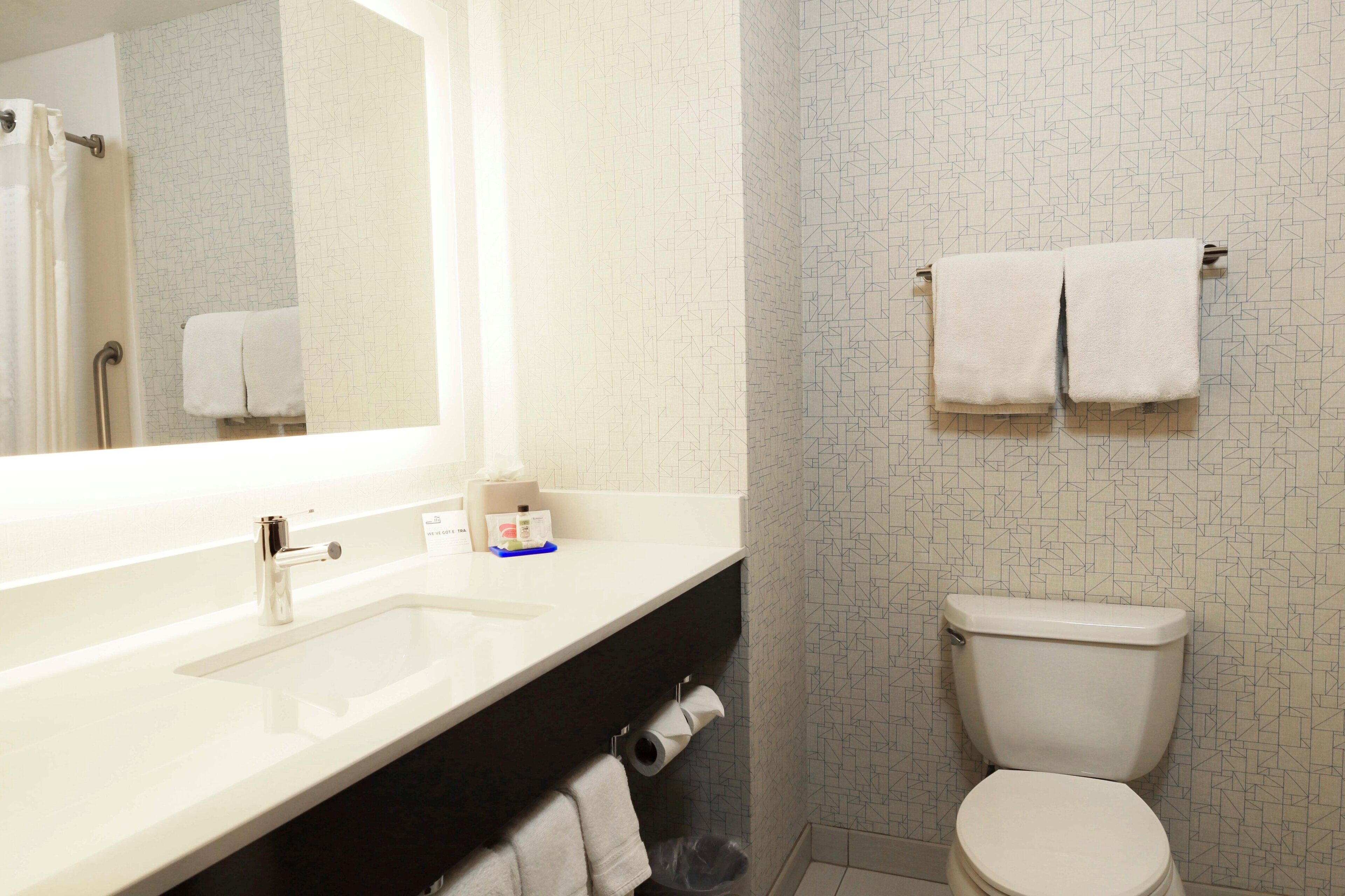 free toiletries, hair dryer, towels, soap