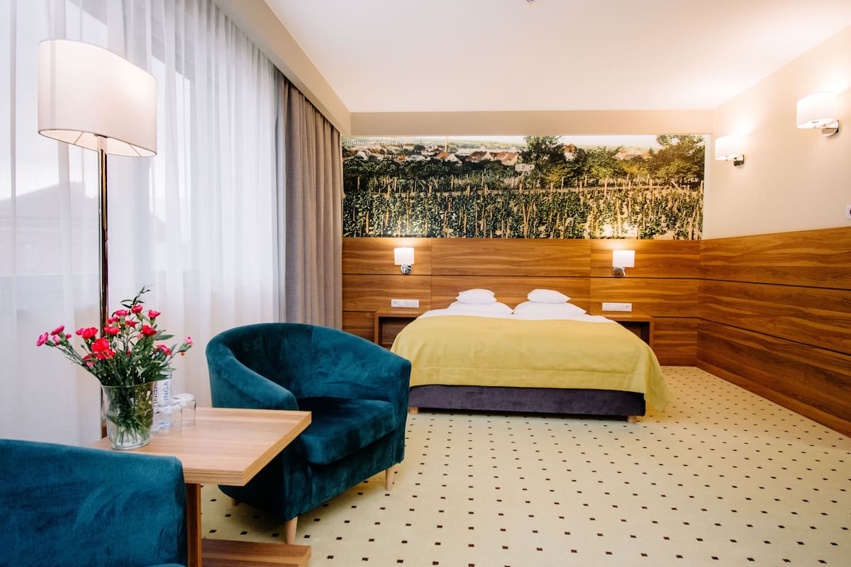 hypo-allergenic bedding, minibar, desk, soundproofing