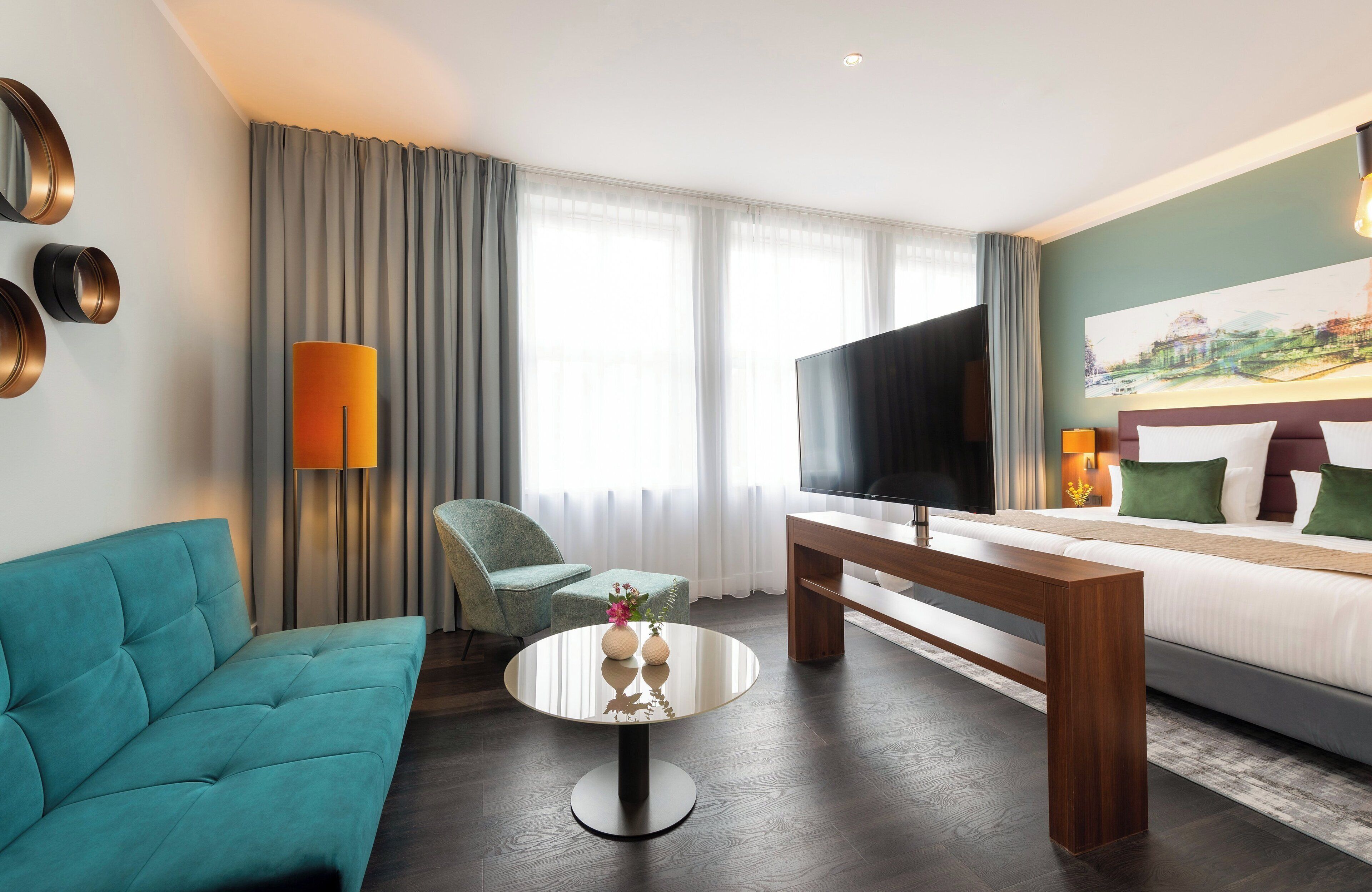 in-room safe, desk, blackout curtains, soundproofing