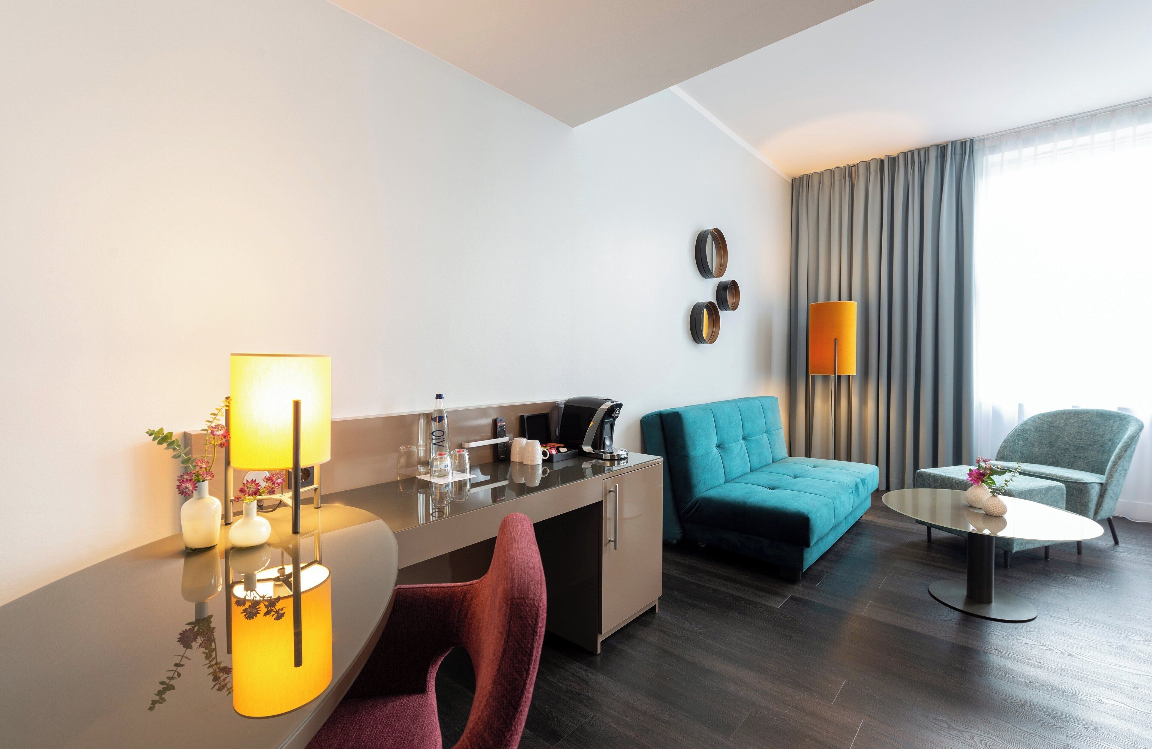 in-room safe, desk, blackout curtains, soundproofing