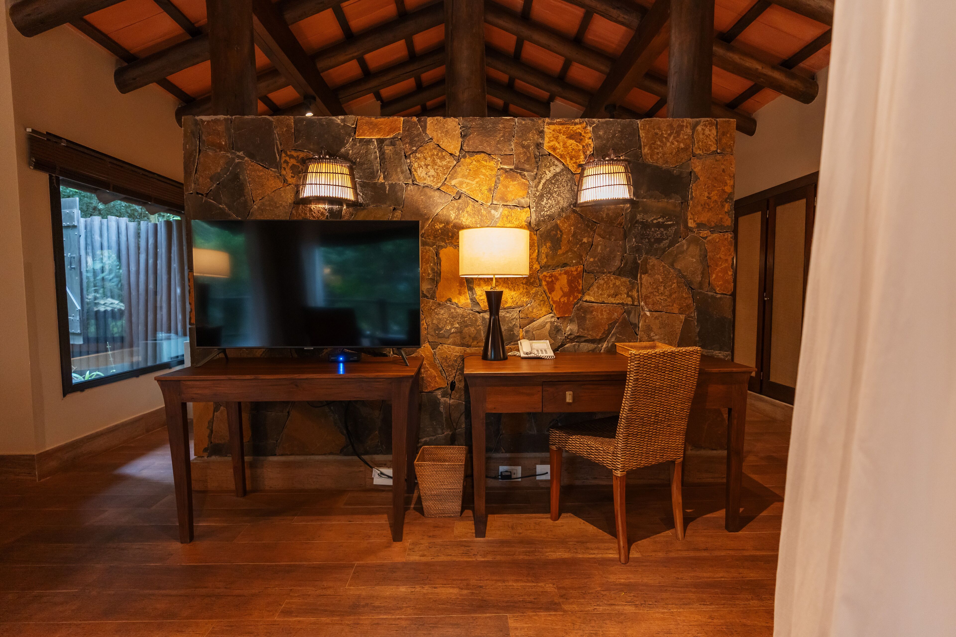 villa | living area | 40-inch led tv with cable channels, tv, pay films