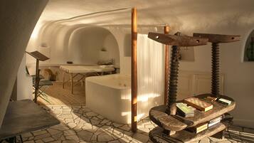Outdoor treatment area, massages