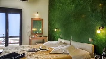 Double or Twin Room, Sea View | In-room safe, free cribs/infant beds, free WiFi, bed sheets