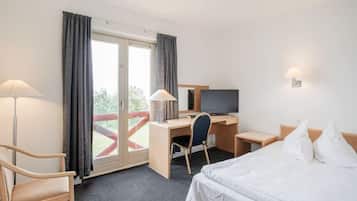 Habitación individual | 1 habitación, escritorio y espacio para trabajar con laptop