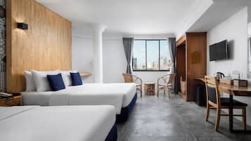Ropa de cama de alta calidad y minibar