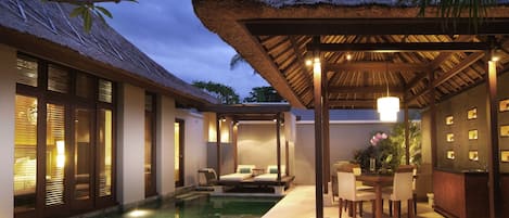 Villa, 1 Schlafzimmer, eigener Pool | Wohnbereich